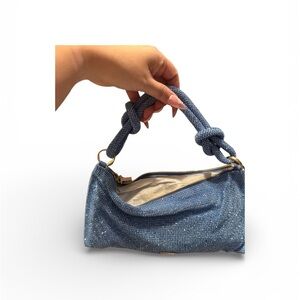 Elegant Blue Handbag Cult Gaia